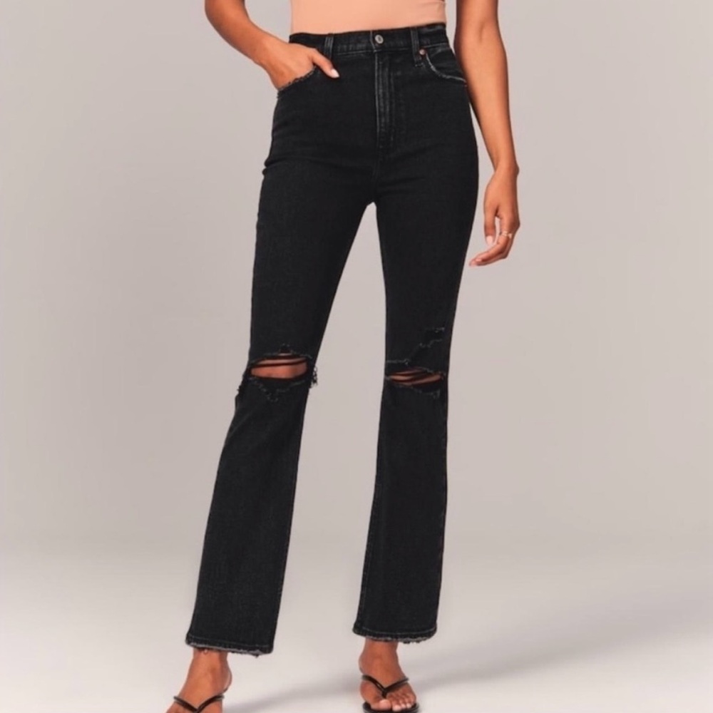 Abercrombie & Fitch Black Flare Jeans